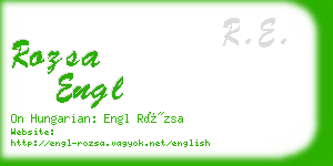 rozsa engl business card